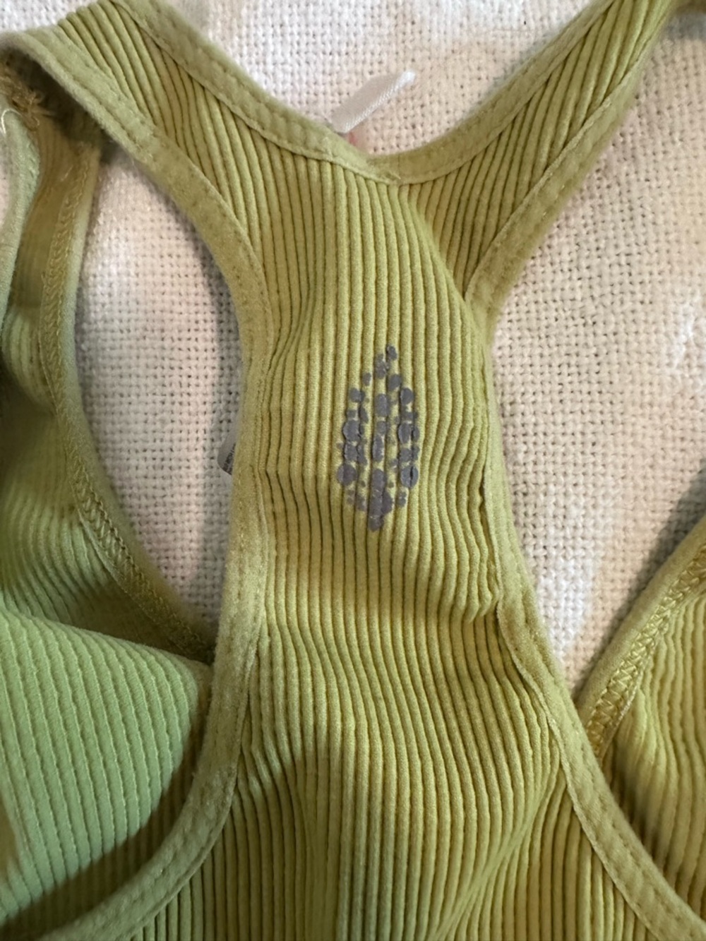 Freepeople Movement Ribbed Olive Green Racerback Crop Tank - Picture 5 of 6